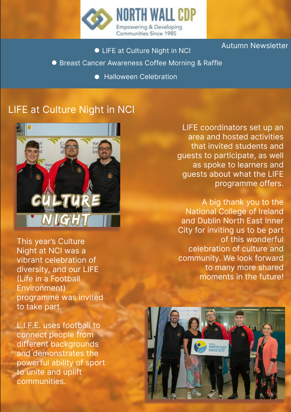 Autumn Newsletter page 1