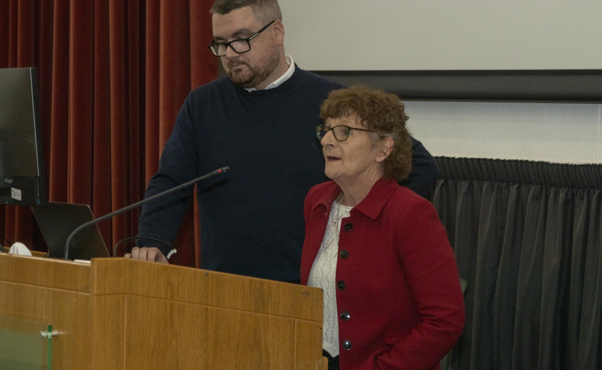 Ann and Craig on stage