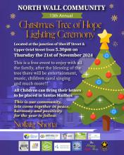 North-Wall-Community-13th-Annual-Christmas-Tree-of-Hope-Lighting-Ceremony-Poster